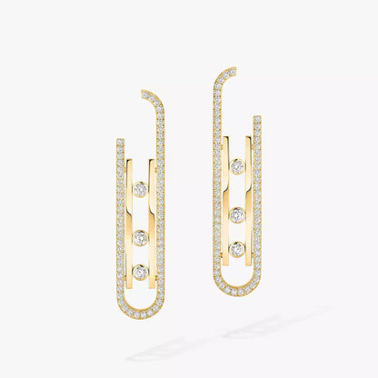 [LunaMar]MOVE KINETIC DIAMOND PENDANT EARRINGS