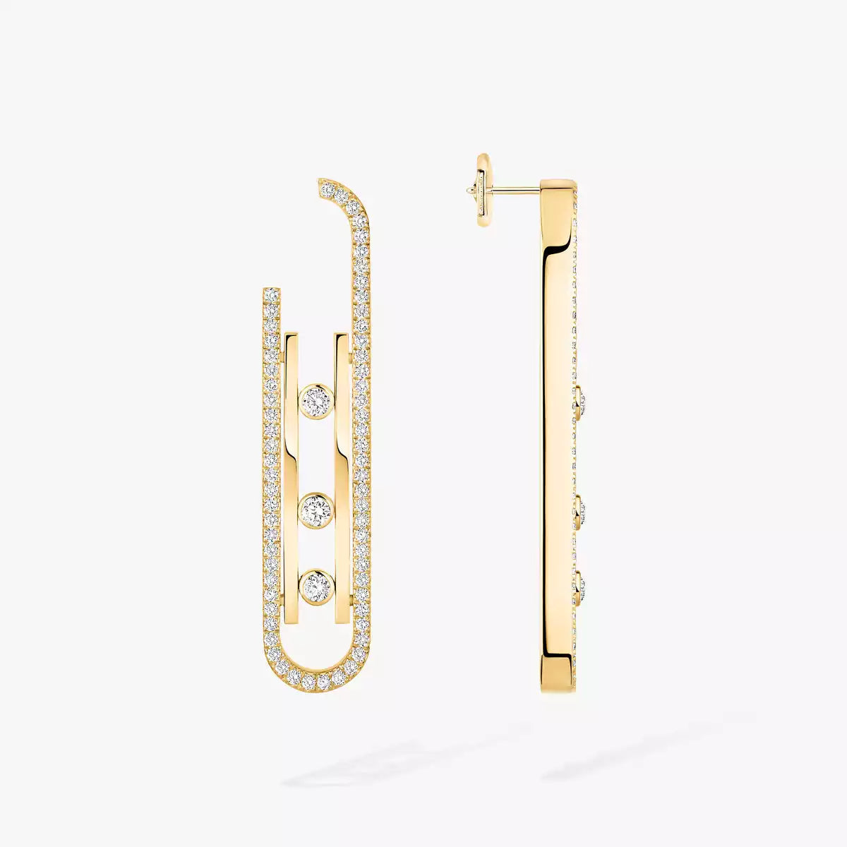 [LunaMar]MOVE KINETIC DIAMOND PENDANT EARRINGS