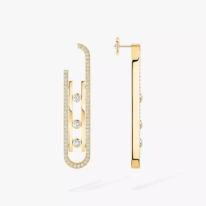 [LunaMar]MOVE KINETIC DIAMOND PENDANT EARRINGS