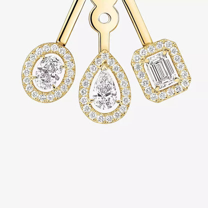 [LunaMar]MY TWIN TRIO DIAMOND EARRINGS