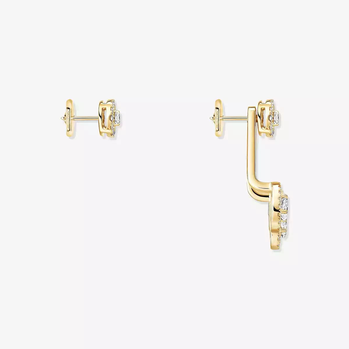 [LunaMar]MY TWIN TRIO DIAMOND EARRINGS