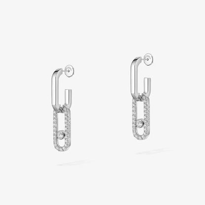 [LunaMar]MOVE LINK KINETIC DIAMOND EARRINGS