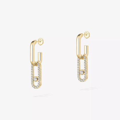 [LunaMar]MOVE LINK KINETIC DIAMOND EARRINGS