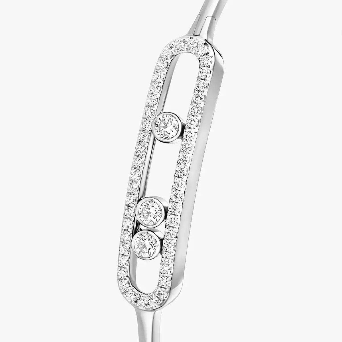 [LunaMar]MOVE PAVÉ DIAMOND BANGLE BRACELET M