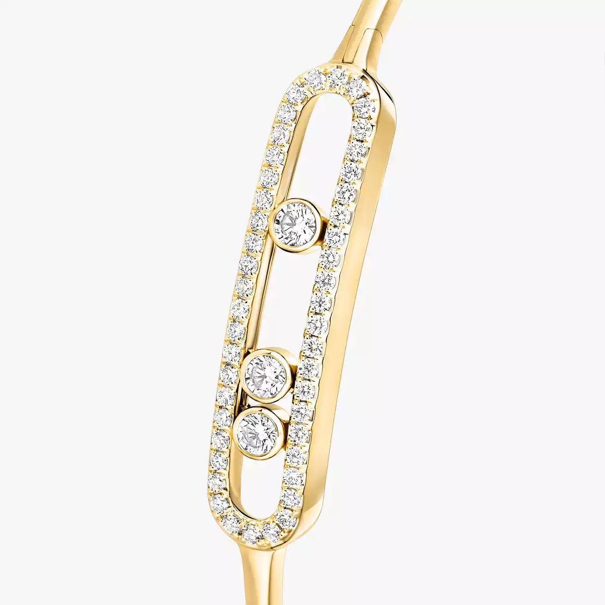 [LunaMar]MOVE PAVÉ DIAMOND BANGLE BRACELET M