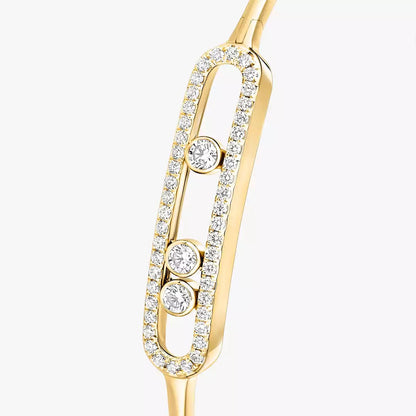 [LunaMar]MOVE PAVÉ DIAMOND BANGLE BRACELET M