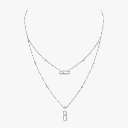 [LunaMar]MOVE UNO 2-ROW PAVÉ NECKLACE