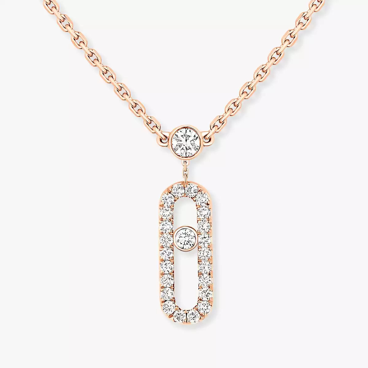 [LunaMar]MOVE UNO 2-ROW PAVÉ NECKLACE