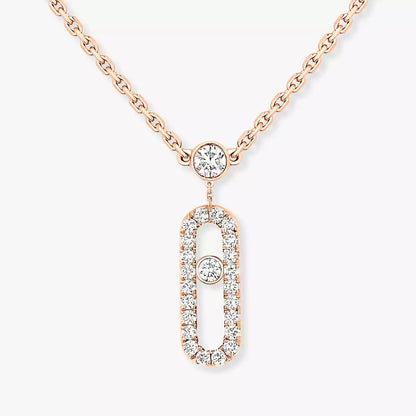 [LunaMar]MOVE UNO 2-ROW PAVÉ NECKLACE