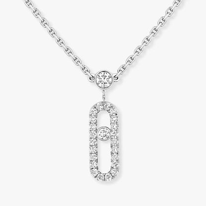 [LunaMar]MOVE UNO 2-ROW PAVÉ NECKLACE