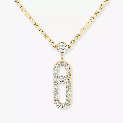 [LunaMar]MOVE UNO 2-ROW PAVÉ NECKLACE