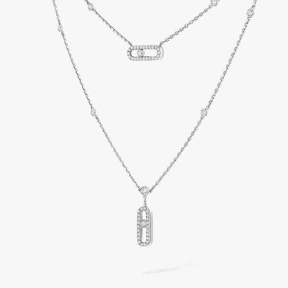 [LunaMar]MOVE UNO 2-ROW PAVÉ NECKLACE