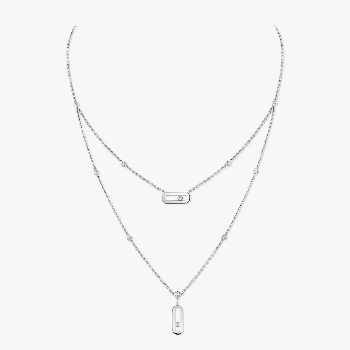 [LunaMar]MOVE UNO DOUBLE-PENDANT NECKLACE