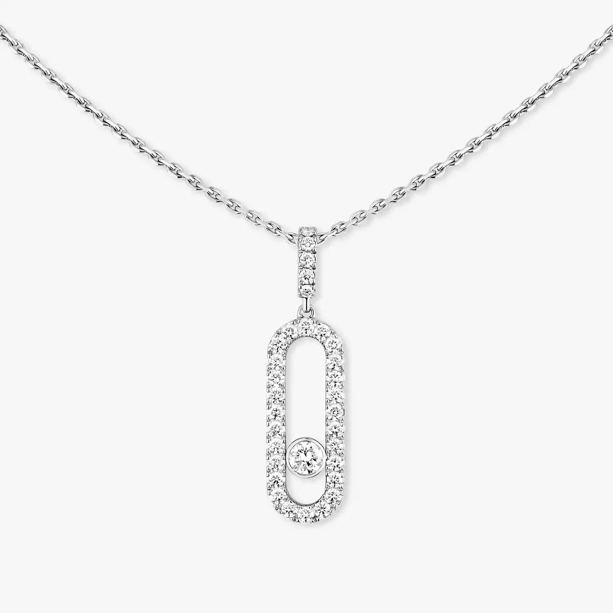 [LunaMar]MOVE UNO FULL PAVÉ DIAMOND NECKLACE