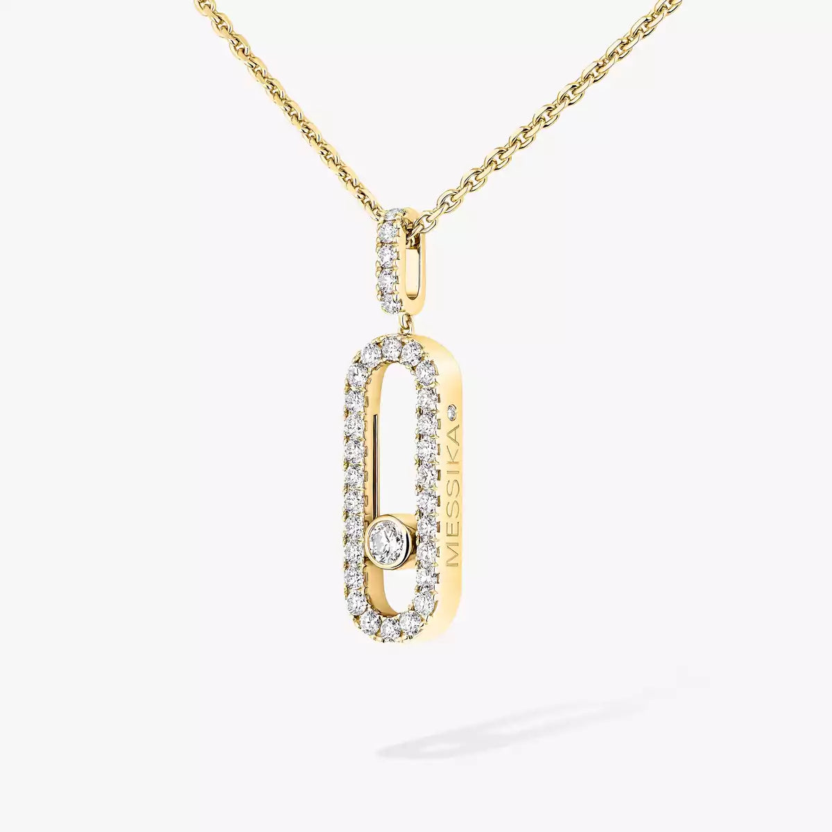 [LunaMar]MOVE UNO FULL PAVÉ DIAMOND NECKLACE