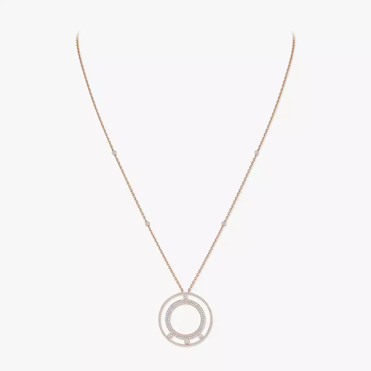 [LunaMar]MOVE ROMANE LONG PAVÉ DIAMOND NECKLACE