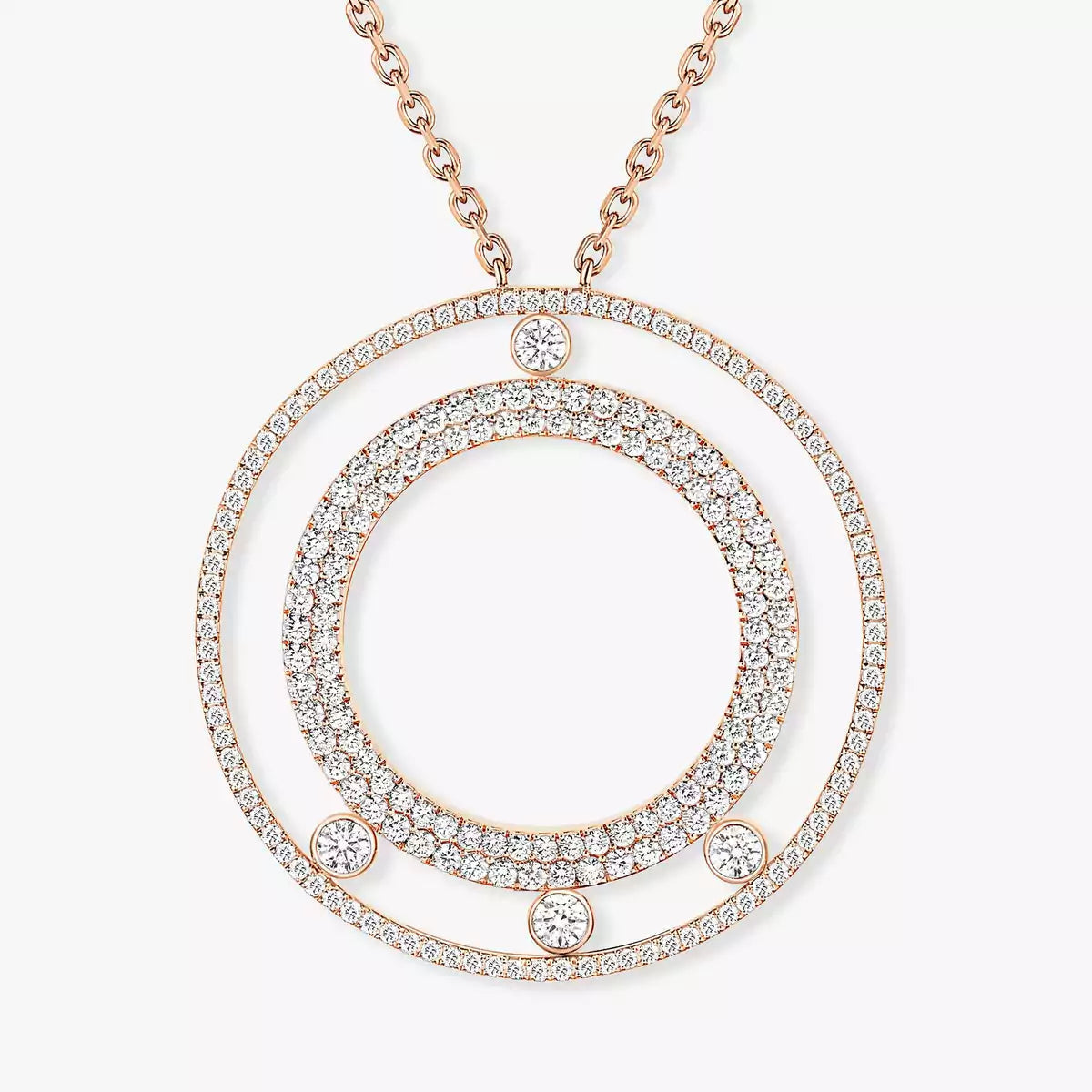 [LunaMar]MOVE ROMANE LONG PAVÉ DIAMOND NECKLACE