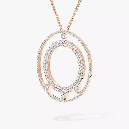 [LunaMar]MOVE ROMANE LONG PAVÉ DIAMOND NECKLACE