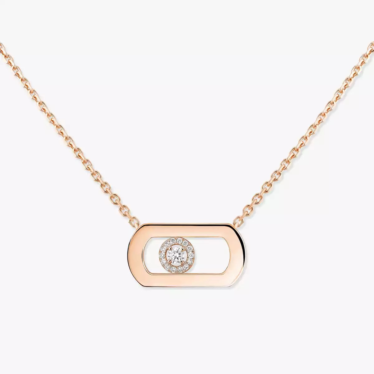 [LunaMar]LARGE MOVE PENDANT SINGLE DIAMOND NECKLACE