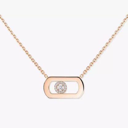 [LunaMar]LARGE MOVE PENDANT SINGLE DIAMOND NECKLACE