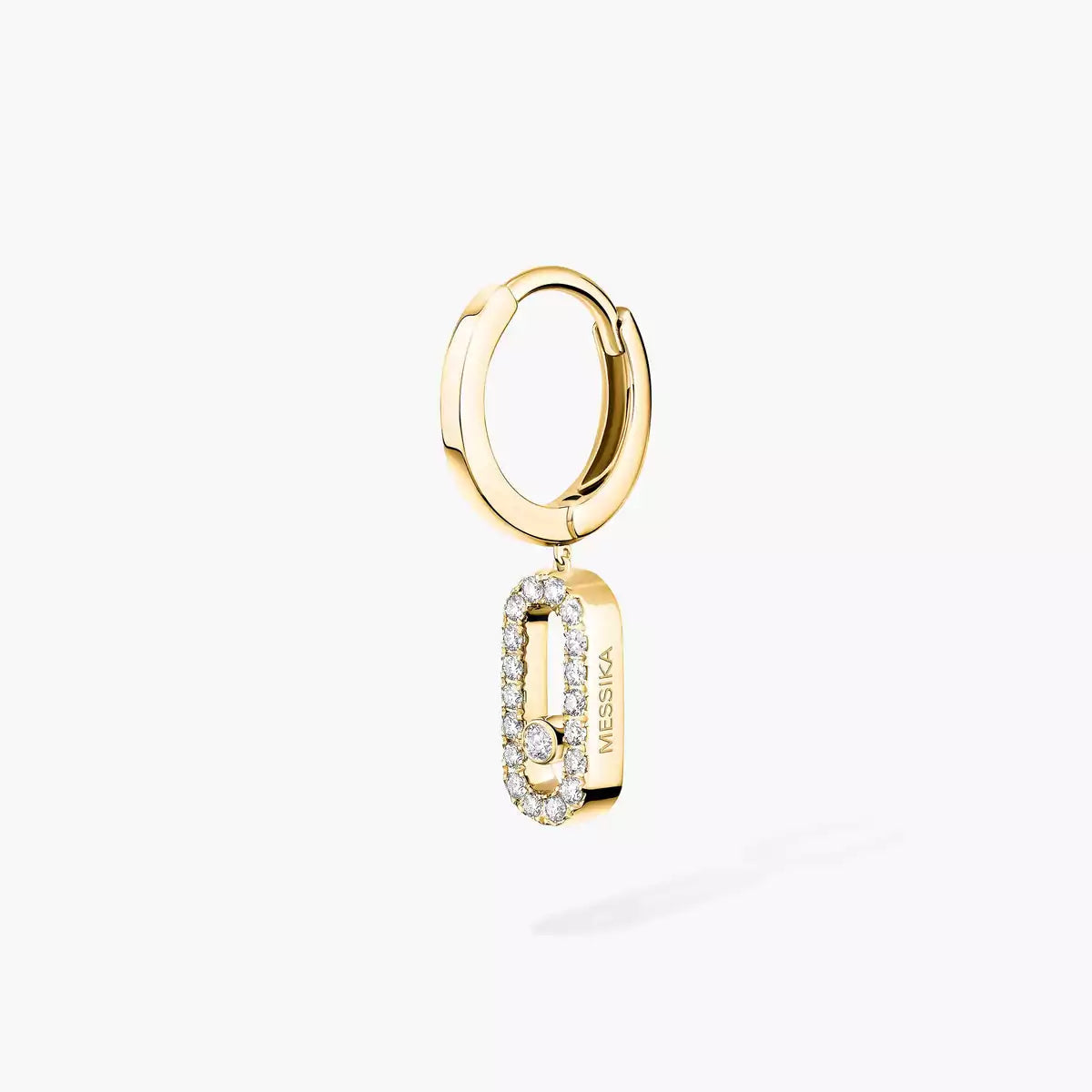 [LunaMar]MOVE UNO SINGLE DIAMOND HOOP EARRINGS