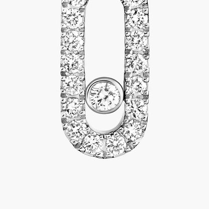 [LunaMar]MOVE UNO SINGLE DIAMOND HOOP EARRINGS