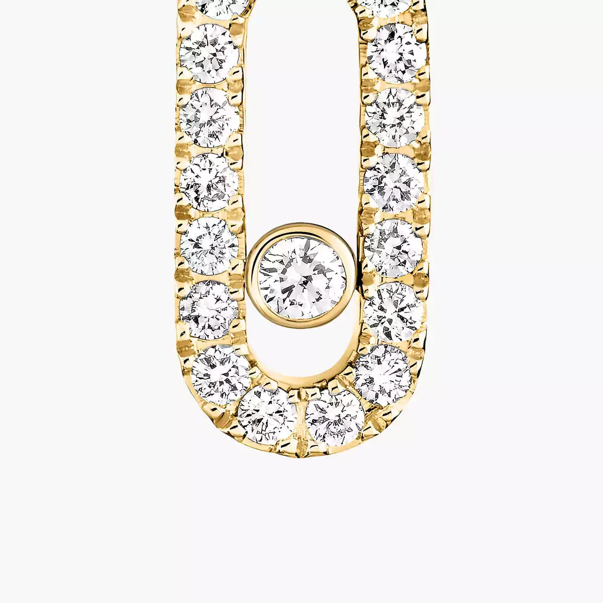[LunaMar]MOVE UNO SINGLE DIAMOND HOOP EARRINGS