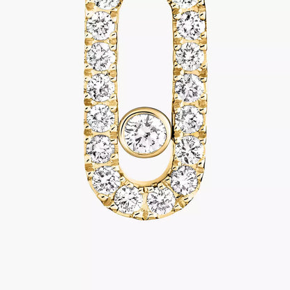 [LunaMar]MOVE UNO SINGLE DIAMOND HOOP EARRINGS
