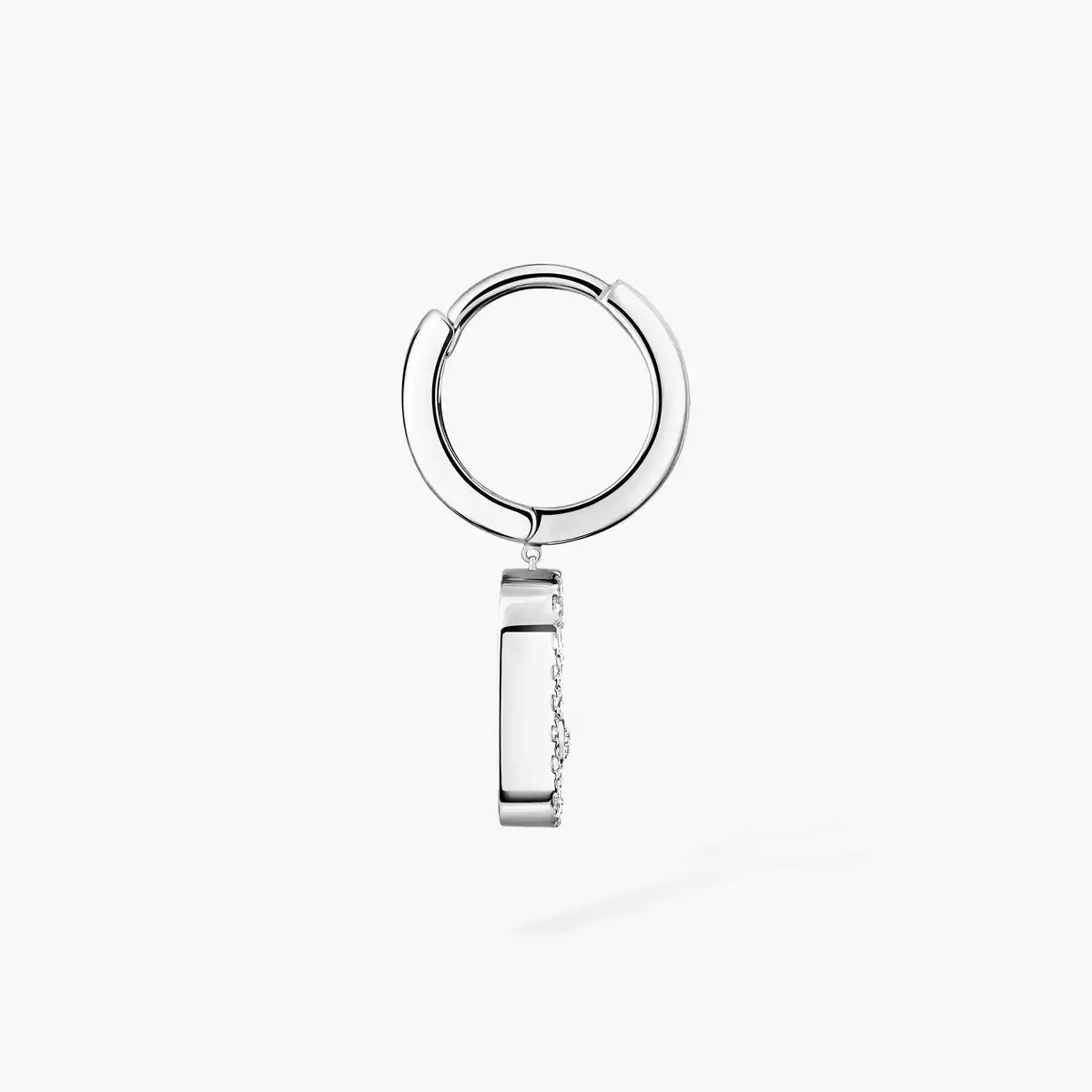[LunaMar]MOVE UNO SINGLE DIAMOND HOOP EARRINGS