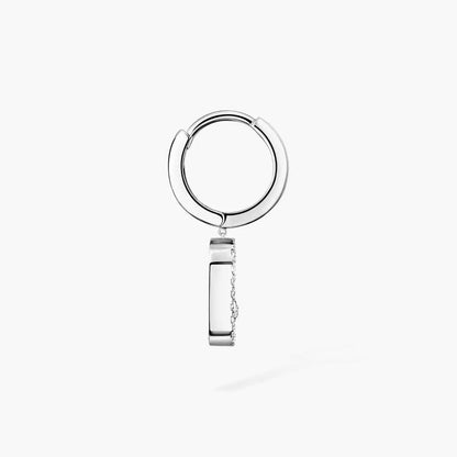 [LunaMar]MOVE UNO SINGLE DIAMOND HOOP EARRINGS