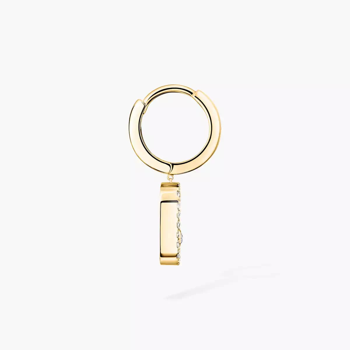 [LunaMar]MOVE UNO SINGLE DIAMOND HOOP EARRINGS