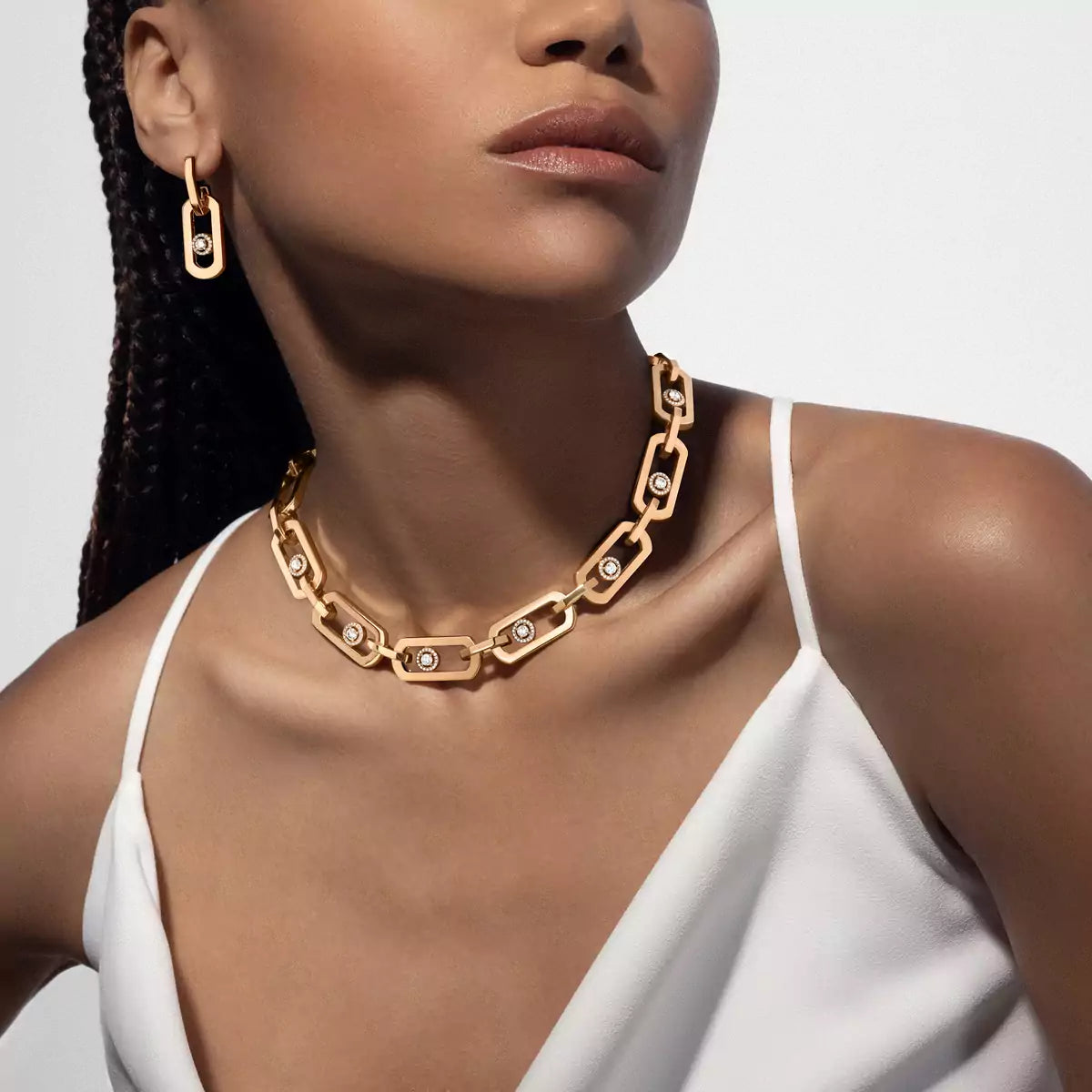 [LunaMar]SO MOVE XL DIAMOND HOOP EARRINGS