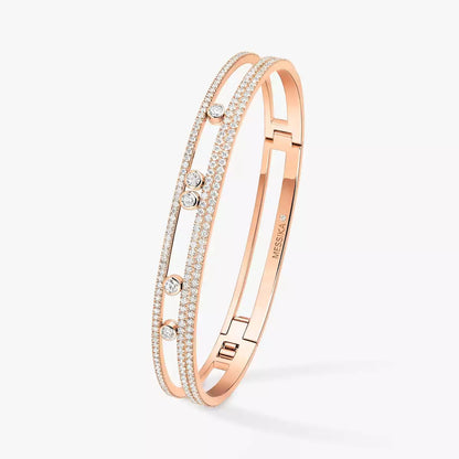 [LunaMar]MOVE ROMANE PAVÉ DIAMOND BANGLE BRACELET