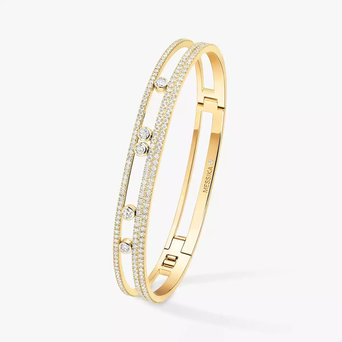 [LunaMar]MOVE ROMANE PAVÉ DIAMOND BANGLE BRACELET