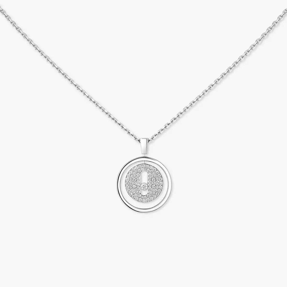 [LunaMar]LUCKY MOVE FULL PAVÉ DIAMOND NECKLACE