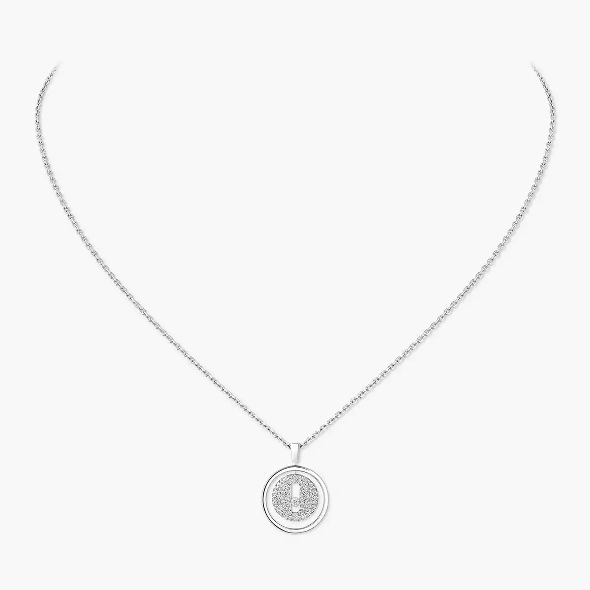 [LunaMar]LUCKY MOVE FULL PAVÉ DIAMOND NECKLACE