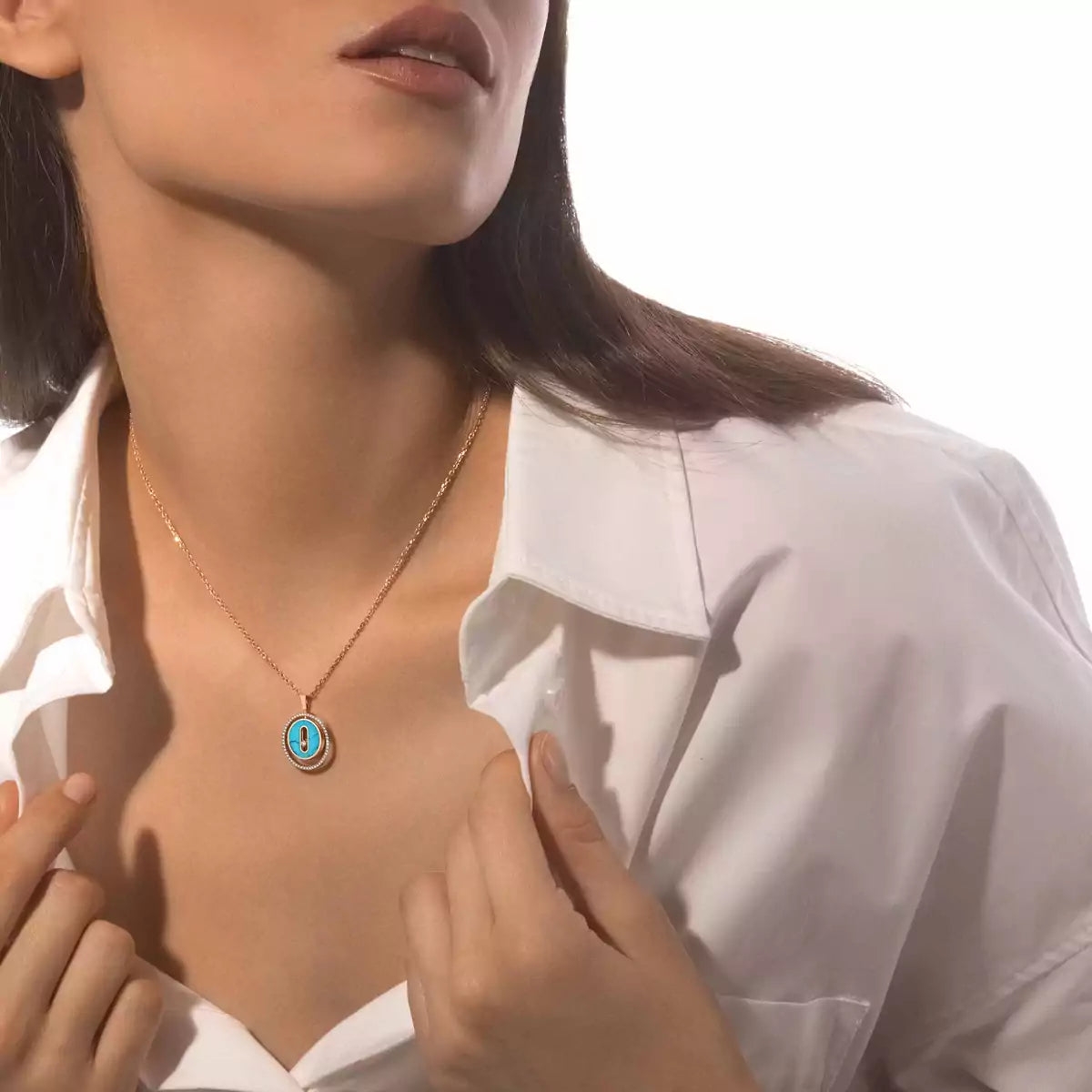 [LunaMar]LUCKY MOVE DIAMOND NECKLACE