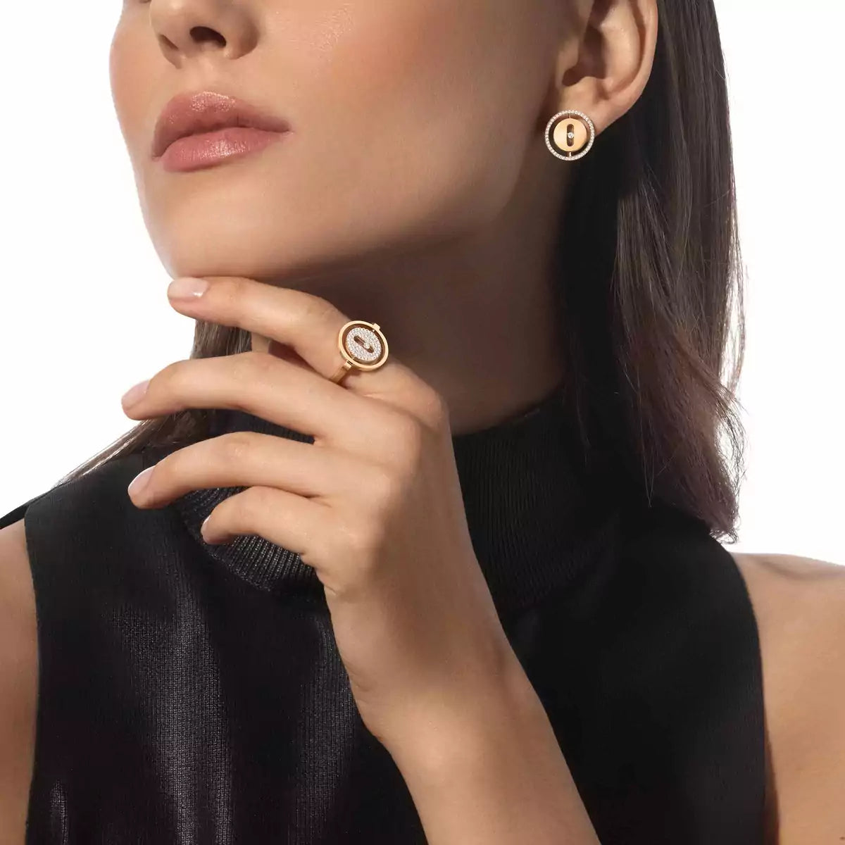 [LunaMar]LUCKY MOVE DIAMOND EARRINGS