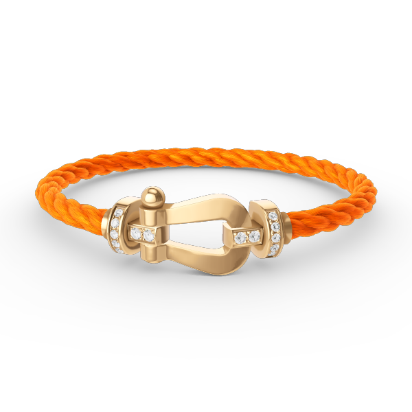 [LunaMar]FORCE LARGE HORSESHOE HALF DIAMOND BRACELET - GOLD