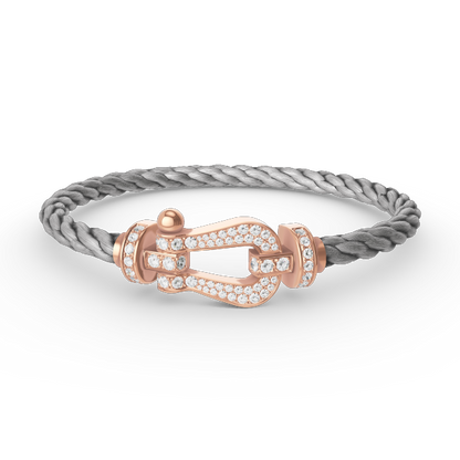 [LunaMar]FORCE LARGE HORSESHOE FULL DIAMOND BRACELET - ROSE GOLD