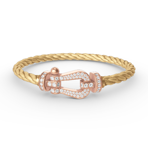 [LunaMar]FORCE LARGE HORSESHOE FULL DIAMOND BRACELET - ROSE GOLD