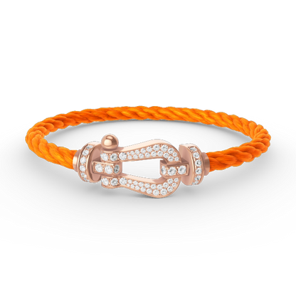 [LunaMar]FORCE LARGE HORSESHOE FULL DIAMOND BRACELET - ROSE GOLD