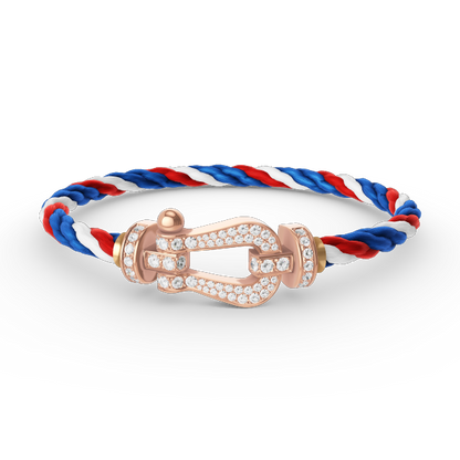 [LunaMar]FORCE LARGE HORSESHOE FULL DIAMOND BRACELET - ROSE GOLD