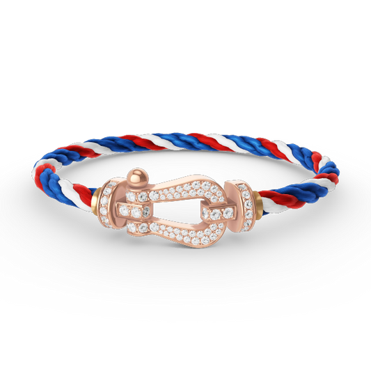 [LunaMar]FORCE LARGE HORSESHOE FULL DIAMOND BRACELET - ROSE GOLD