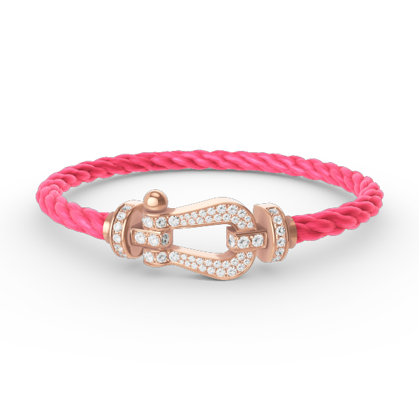 [LunaMar]FORCE LARGE HORSESHOE FULL DIAMOND BRACELET - ROSE GOLD