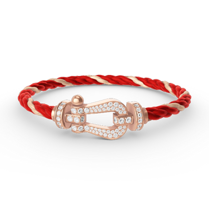 [LunaMar]FORCE LARGE HORSESHOE FULL DIAMOND BRACELET - ROSE GOLD
