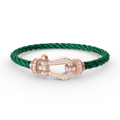 [LunaMar]FORCE LARGE HORSESHOE FULL DIAMOND BRACELET - ROSE GOLD
