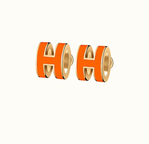 [LunaMar]MINI POP H EARRINGS ORANGE