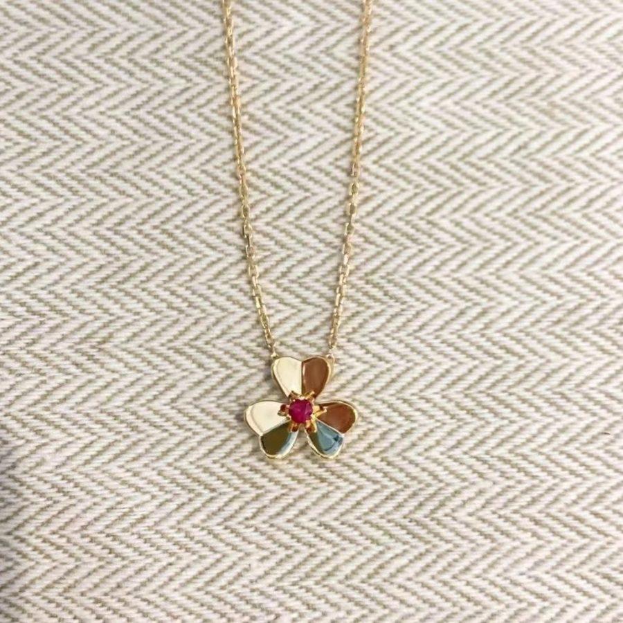 [LunaMar]FRIVOLE FLORAL CHARM NECKLACE