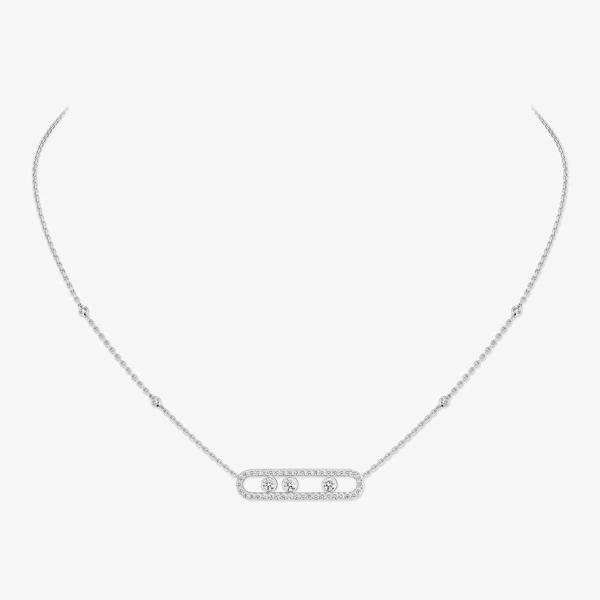 [LunaMar]MOVE PAVÉ FULL DIAMOND NECKLACE